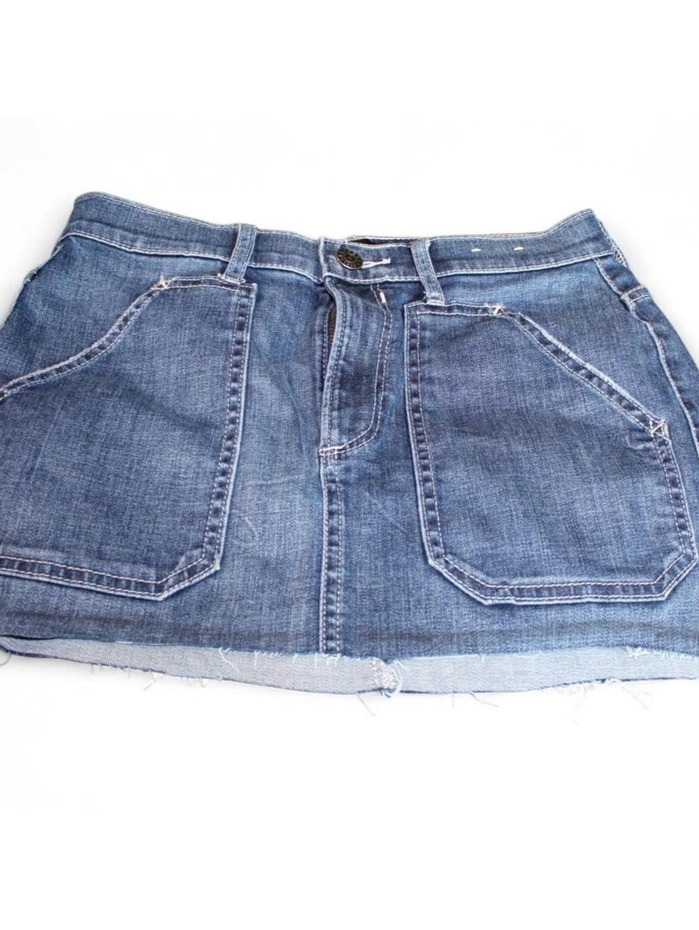 Express Straight Mini Mid Rise Denim Skirt Size 0